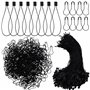 Belle Vous (Lot de 500) Attache Etiquette Noire en Nylon & Épingle Ampoule - Épingle de Sureté pour Étiquettes de Vêtements et T