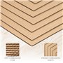 Belle Vous Papier Kraft Ondulée Marron (Lot de 100) - 18 x 12,5 cm - Carton Ondulé d’Emballage de 2,8 mm d’Épaisseur pour le Cou