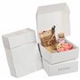 Kurtzy Boite Cadeau Blanche (Lot de 100) – Boîte Blanche Papier Kraft 12 x 12 x 5 cm - Boite Carton Blanche Emballage Cadeau Fac