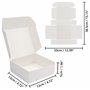 Kurtzy Boite Cadeau Blanche (Lot de 100) – Boîte Blanche Papier Kraft 12 x 12 x 5 cm - Boite Carton Blanche Emballage Cadeau Fac
