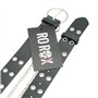 Ro Rox Reign Gothique Goth Grunge Punk Ceinture de PU avec Boucle Ronde et Chaîne - Noir