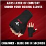 Quatre tailles – Gants intérieurs de boxe sous bandages – Demi-doigt élastique sous les gants et bandages pour les mains, protec