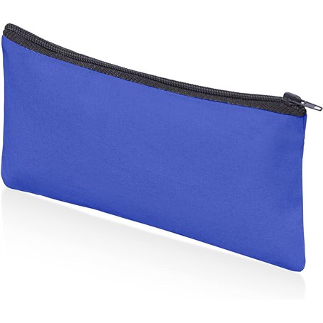 Pochette de maquillage en toile unie à fermeture éclair lavable multicolore