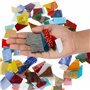 Belle Vous Tesselles Mosaique de Couleurs Variées (800 g) - 50-60 Pièces Environ de Mosaique Verre - Différentes Tailles et Form