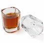 BELLE VOUS 12 Verres à Shot avec Plateau de Service en Bois Brûlé - 60 ml - Verre Shooter Transparent Base Solide - Porte Verre 