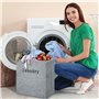 Belle Vous Panier à Linge Pliable en Tissu - Bac Linge Sale 35 L avec Poignées de Transport - Corbeille Linge Sale Portable pour