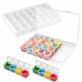 BELLE VOUS Lot de 2x Boite Diamond Painting Rangement - 28 Minis Boites/Compartiments & Autocollants - Boites en Plastique Trans