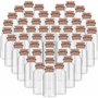 BELLE VOUS Lot de 50 Mini Fioles Vides en Verre avec Bouchons en Liège - 10 ml - Mini Pot en Verre Hermetique - Bonbonnière Mari