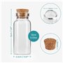 BELLE VOUS Lot de 50 Mini Fioles Vides en Verre avec Bouchons en Liège - 10 ml - Mini Pot en Verre Hermetique - Bonbonnière Mari