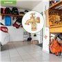 BLOSTM Robinet de tuyau en laiton massif – Kit de robinet extérieur avec robinet à bavette, connecteur rapide de 1,2 cm, vis et