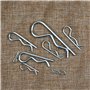 180 Pièces Goupilles Fendues, 8 Tailles R Clips Goupille de Retenue, R Forme Goupille Clips Cotter Pin, Kit D'assortiment de Gou