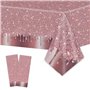 2 Pièces Nappe Rectangle Paillettes Rose