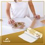 LuxLiv® Rouleau de papier sulfurisé blanc 300 mm (30 cm) x 164 ft (50 m) pour la cuisson, accessoires pour pain au levain, roule
