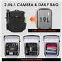 TARION Sac à Dos Photo Professionnel - Compartiment 16'' pour PC + Ouvertures Latérale/Arrière Rapides, Housse Imperméable et Ce