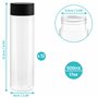BELLE VOUS Lot de 12 de Bouteilles en Plastique Transparent avec Bouchons Étanches - 500ml - Bouteilles Réutilisables - Bouteill