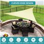 Belle Vous Toile Ombrage Triangle Crème - Voile d Ombrage 2 x 2 x 2 m Imperméable avec Cordes - Abri de Jardin, de Patio ou d’Ar
