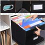 BELLE VOUS Lot de 2 Boîtes de Stockage de Dossiers - Boite de Rangement de Documents - Trieur pour Bureau ou Maison - Classeur d