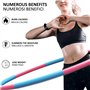 Hula Hoop Fitness Cercle Doux Minceur avec 8 Sections Amovibles Idéal pour la Perte de Poids pour Adultes et Enfants