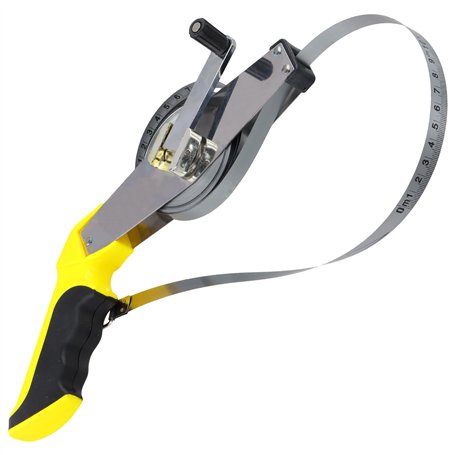 Lunaanda Mètre à Ruban 30m en Acier - Décamètre en Acier avec Poignée Ergonomique pour Mesures Précises des Grandes Surfaces - O