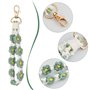 Wisebom 2 Pièces Porte-clés en Macramé Tricoté, 20cm Porte Clés Daisy Fait à La Main Cordon de Poignet Bohème Porte Clés Porte-c