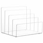 Winter Shore Rangement Acrylique pour Bureau - Organisateur Transparent à 4 Sections - Range Document pour Courrier