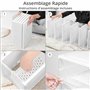 Winter Shore Meuble Boites Chaussures Empilables Transparentes 5 Niveaux - Casier à Chaussures Pliable avec Portes - Boite Chaus