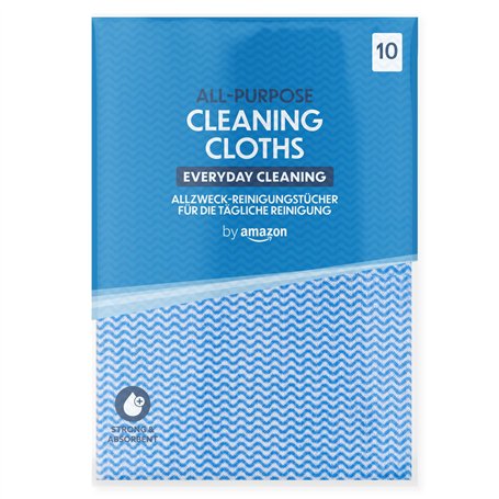 Amazon - Chiffons de nettoyage tout-usage - 10 unités