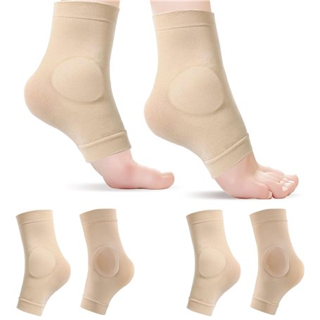 Modixun Lot de 2 paires de chaussettes de protection de la cheville avec coussinet en gel