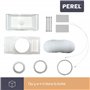 Perel Boîte de condensation universelle, pour sèche-linge à évacuation, avec tuyau de 1.5 m et 2 colliers de serrage, blanc