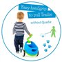 Chillafish Quadie Trailie: le porteur bebe 4 roues avec remorque détachable pour enfant de 1 à 3 ans, siège ajustable sans outil