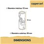 Joint de Cardan Femelle Volet Roulant – F781EN - Genouillère d’Articulation Ø12 mm Acier Nickelé – Pour Manivelle et Sortie de C