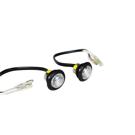 Alchemy Parts Petits clignotants LED pour motos - Mini micros à montage affleurant pour carénage ou carrosserie - Lumière orange