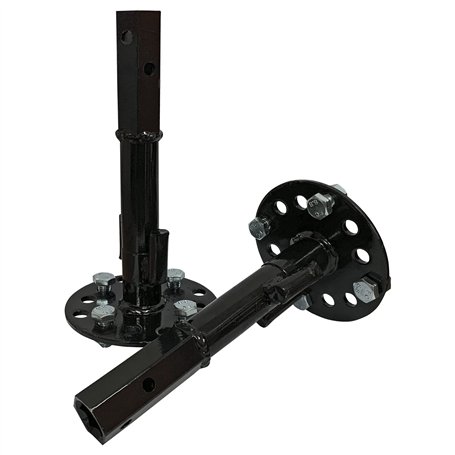 Bricoferr PT00037 Un ensemble d'essieux à fixer à des roues pneumatiques avec une douille hexagonale intérieure de 23 mm