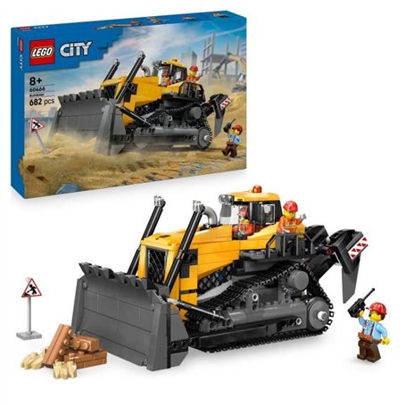 LEGO City 60466 Le Bulldozer Jaune - Jeu de construction pour garçon ou fille des 8 ans