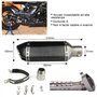 Vanwoke Système D'échappement Moto Universelle 38-51mm avec amovible DB Killer, Silencieux Moto pour Yamaha Suzuki, Sport motos,