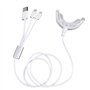 FiTspi Accélérateur de blanchiment des dents, plateau de soins bucco-dentaires à 16 LED bleues, lampe portable d'amélioration du