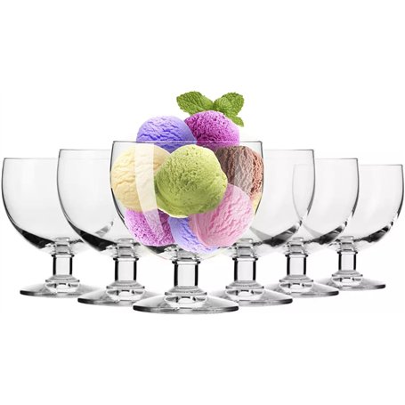 Krosno set de 6 coupes à glace | 350 ml | Bol à dessert | Idéal pour la maison