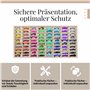 KRUZZEL Vitrine de Collection en Bois avec 80 Compartiments 78,5 x 40 cm - vitrine en Bois pour Votre Collection - vitrine d'org