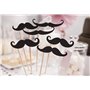 Accessoires Photo Booth Moustache 24 cm 6 pièces pour Photos