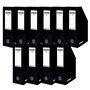 Donau 7648101-01FSC Lot de 10 classeurs verticaux en carton A4 / Lot de 10 / carton laqué - Noir - Jusqu'à 1000 feuilles - Pour
