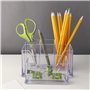 D.RECT 0080 | Organisateur bureau | Pot à crayons en Acrylique | Organiseurs et distributeurs pour le bureau | Rangement trombon