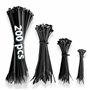 IDEA HOME 200 Pièces Serre Cable Plastique 100/150/200/300mm - Set de Collier de Serrage Résistant aux UV