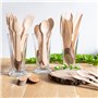 Love Nature Fourchette Jetable 100 pièces - Couverts Jetables en Bois - Fourchettes Écologiques et Biodégradables - Solides pour