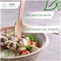 Love Nature Fourchette Jetable 100 pièces - Couverts Jetables en Bois - Fourchettes Écologiques et Biodégradables - Solides pour