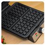 Huslog Gaufrier Électrique 1500W pour 4 Gaufres Belges, Chauffe Rapide, Température Réglable, Plaques Antiadhésives, Voyant Lumi
