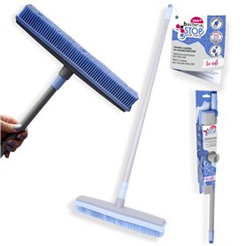 York Set de balais et Pelle à poussière - Pratique et fiable - Balai en Caoutchouc avec Pelle et Brosse - Balai avec Manche pour