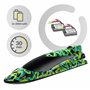 OVERMAX X-Surge Bateau de Course RC Télécommandé avec Lumière LED 35 km/h 1200 mAh Batteries 30 Min d'amusement Vitesse Réglable