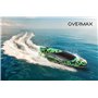 OVERMAX X-Surge Bateau de Course RC Télécommandé avec Lumière LED 35 km/h 1200 mAh Batteries 30 Min d'amusement Vitesse Réglable