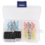 Retoo 100pcs Connecteur Bout à Bout de Fil Thermorétractable, Cosses Electriques à Sertir Thermorétractables, Thermosoudable Kit
