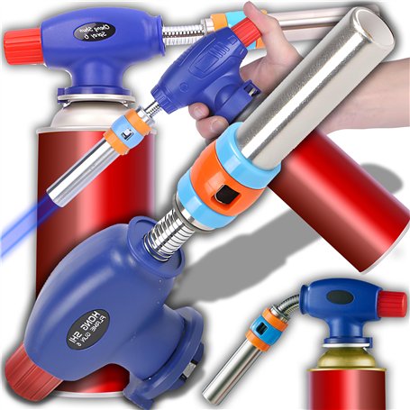 Retoo Chalumeau de Cuisine Briquet Chalumeau Rechargeable avec Verrouillage de Sécurité et Flamme Réglable Cuisson Barbecue Pâti